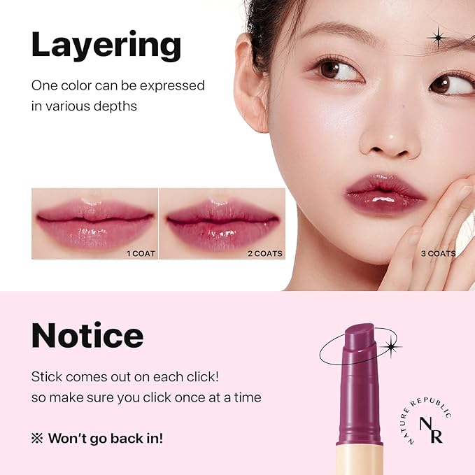 Nature Republic HONEY MELTING LIP 6-10 (09 GRAPE) K-BEAUTY, Lip Plumper, Tint, Balm, Korean, Lip GlossCute, Glow