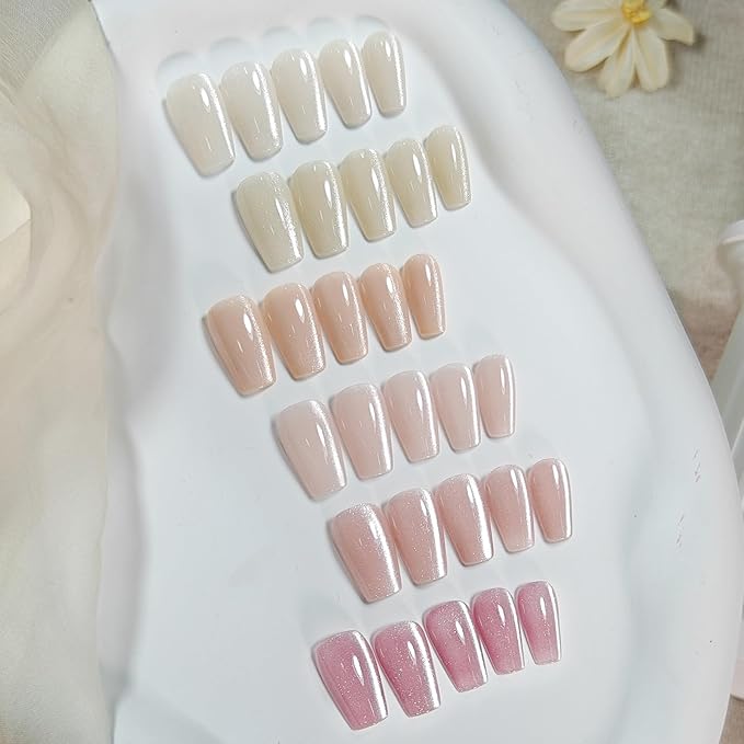 Born Pretty Cat Magnetic Eye Gel Nail Polish Jelly Pink Moonlight Crystal Glass Cat Magnetic Shimmer Glitter Holographic Nail Polish Salon Gel Manicure and Nail Art DIY at Home 7ML 6PCS