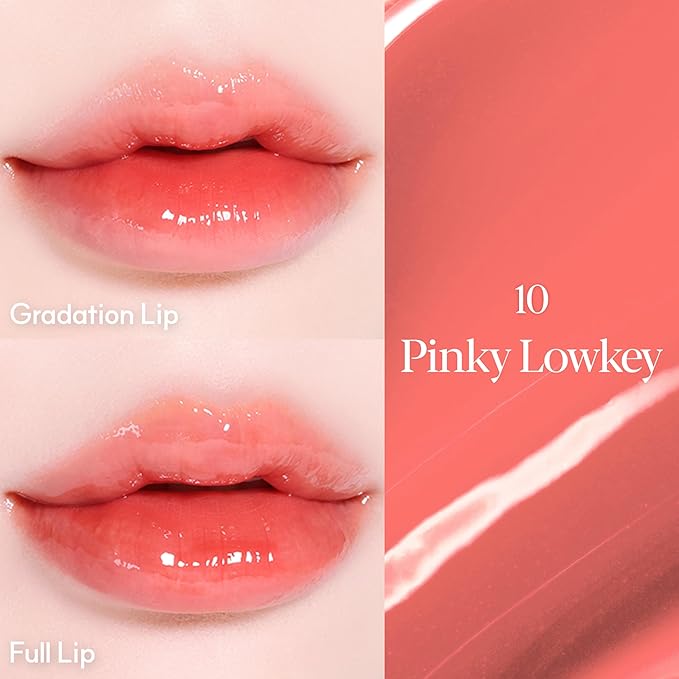 Espoir Couture Lip Tint Glaze #10 Pinky Lowkey 0.19oz | Volumizes & High-Shine Lip Plumper | Long-Lasting Vibrant Color | Thickening radiance Lip Stain | Tinted Lip Moisturizer | Korean Lip Makeup