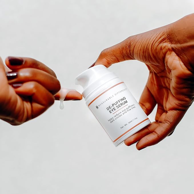 Measurable Difference De-puffing Eye Serum - Hydrating & Illuminating Treatment for Dark Circles, Puffiness, and Wrinkles