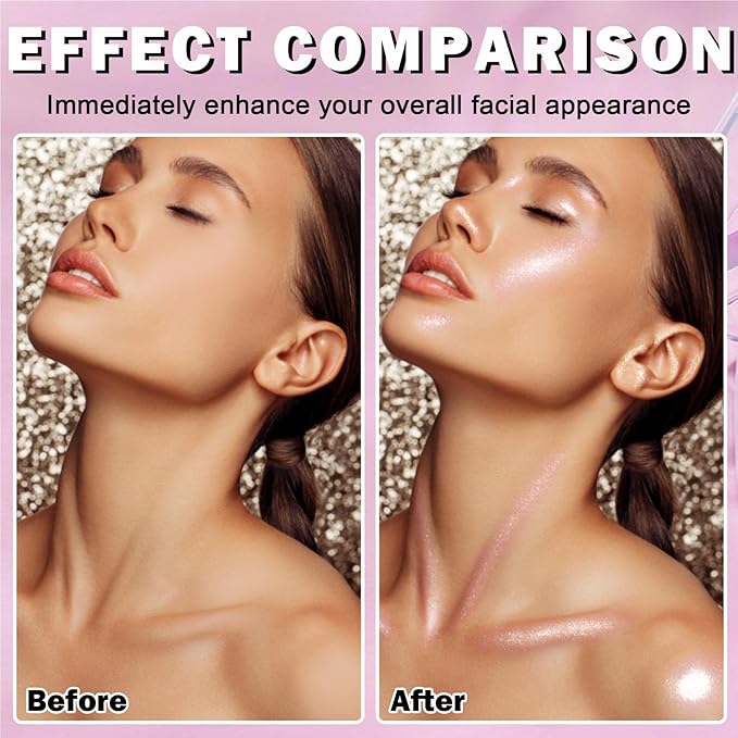 White Highlighter Makeup Palette Face Highlighter Powder Iluminadores De Maquillaje Narutal Shimmer Glitter Highlighter Blush Powder Makeup Palette-05 Mermaid Color