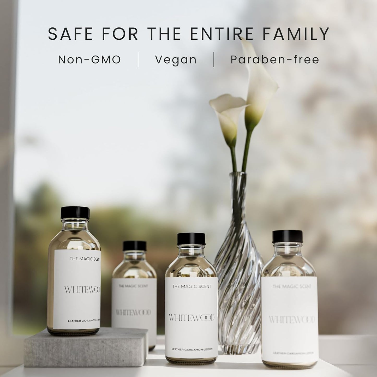 Whitewood Diffuser Oil - Hotel & Home Luxury Scents Inspired by 1 Hotel Miami, Compare to My Way Diffuser Oil Scents for Home, Designed for Use in All Diffusers - 8.5 fl oz, 250 mL