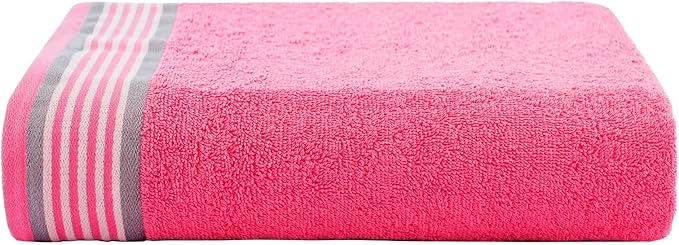 CASA COPENHAGEN He & She 2 Pieces Large Bath Sheet Set- Grey Violet + Dusty Pink, 550 GSM, Designed in Denmark Made of Soft Egyptian Cotton for Bathroom, Kitchen & Shower