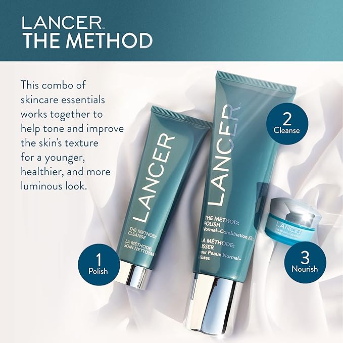 Lancer Skincare The Method: Cleanse Face Cleanser, Daily Face Wash with Salicylic Acid, Sensitive or Dehydrated Skin, 4.05 Fluid Ounces