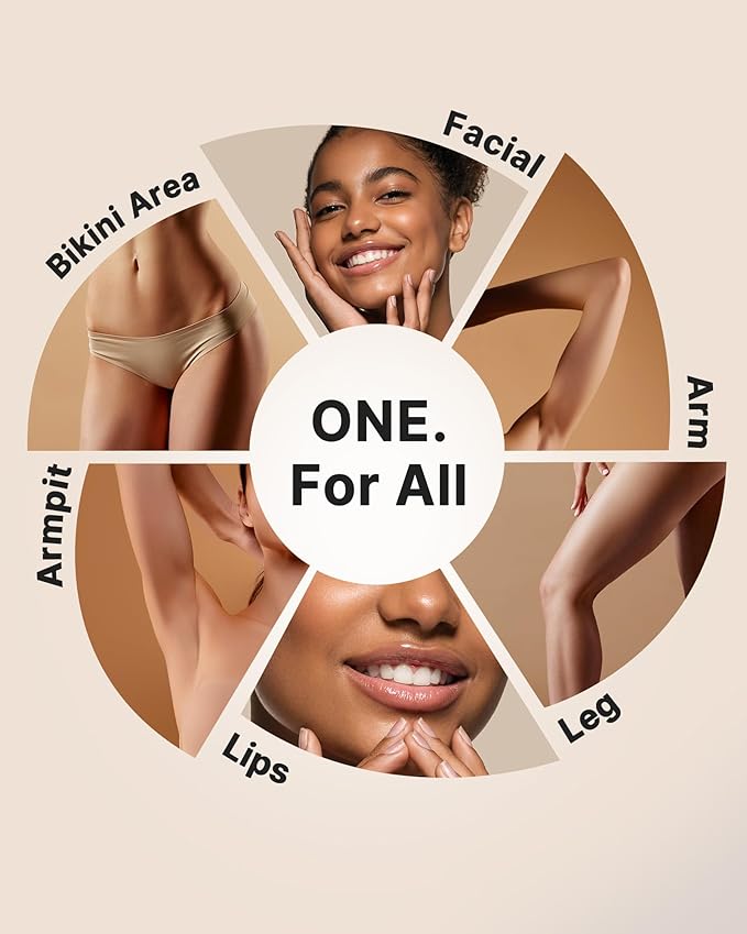 Upgraded Bikini Trimmer for Women, Dermave Bikini Shaver [2in1 & Painless] Electric Face Razors/Shaver, [Waterproof] Pubic Body Hair Trimmer, Replaceable Ceramic Blade, Charge Dock, Gifts for Women