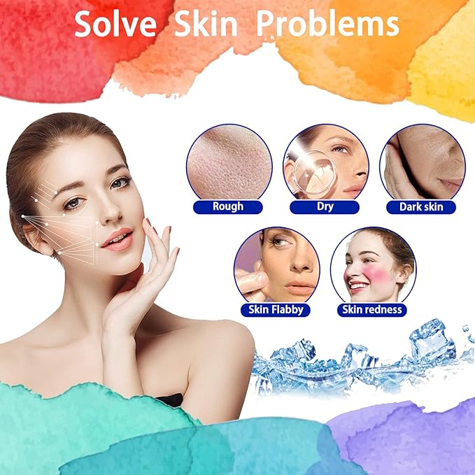 Ice Roller for Face and Eye, Ice face roller,Gua Sha Facial Tools, Facial ice roller, Skin Care Tools,Ice mold for face…(blue-face)