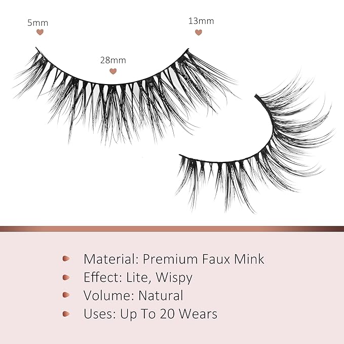 Onlyall Cat Eye Lashes Natural Lashes False Eyelashes Fox Eye Lashes False Lashes 7 Pairs D5