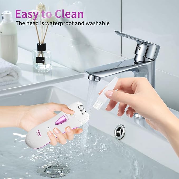 Smooth Glide Epilators Hair Removal for Women, Rechargeable Epilator, Portable Glamorous Skin Epilator for Women Face with LED Light, Hair Removal Device for Armpits/Bikini Line/Chin/Arms/Legs