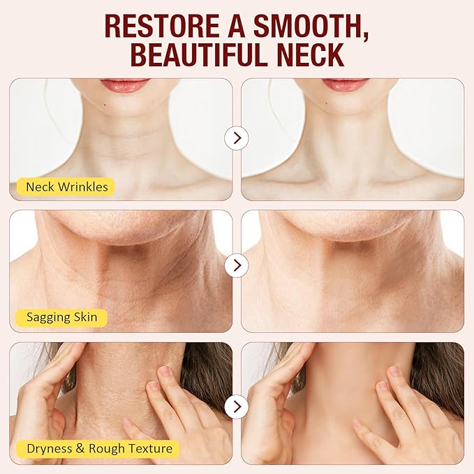 AH-8 Firming Neck Cream with Roller - Anti-Aging Moisturizer for Neck & Chest - Lifts, Tightens, Deeply Hydrates, Reduces Fine Lines & Wrinkles - For Crepey, Sagging Skin - 4.23 fl.oz