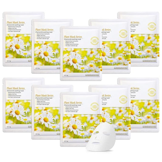 10 Pack Variety Facial Sheet Masks Skin Care Set, Hydrating Bulk Sheet Face Masks Skincare Gifts Set for Women Men, Long Lasting Moisturizing Face Mask Skincare for All Skin Type（B8)