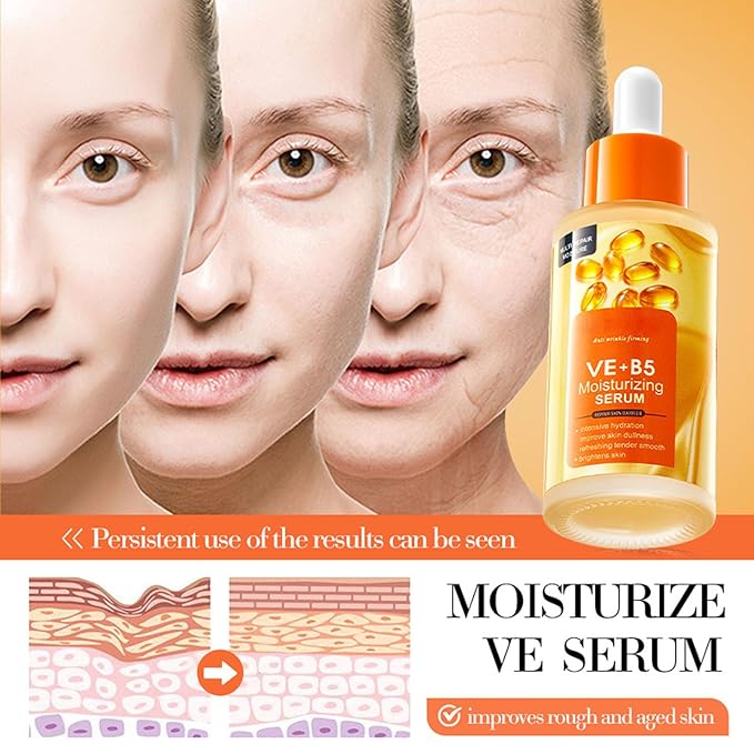 Vitamin B5 face routine set for women - women's skin care set - facial care set - Promote skin metabolism, moisturize, reduce oil, repair skin