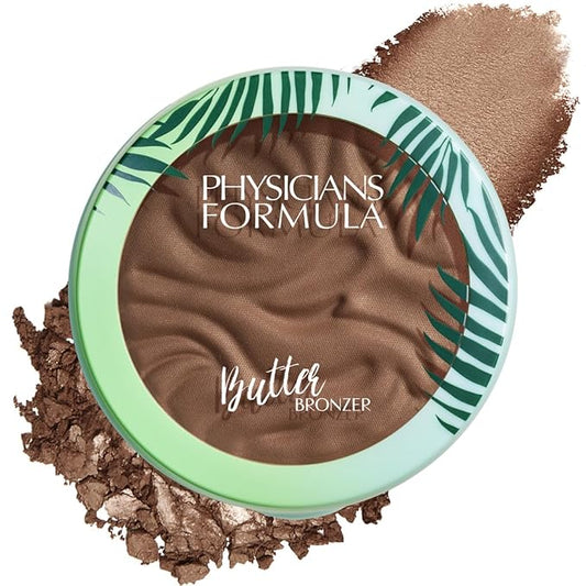Physicians Formula Murumuru Butter Bronzer, Moisturizing, Nourishing Murumuru Butter for Silky Glow, Dermatologist Tested, Hypoallergenic, Vegan & Cruelty-Free - Sculpting Bronzer