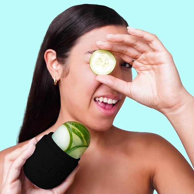 Ice Roller for Face, Ice Face Roller for Eyes, Neck and Cold Therapy for Injuries. Ice Mold for Face Massager, Skin Care. Remove Fine Lines, Shrink Pores, Reduce Acne (Purple)