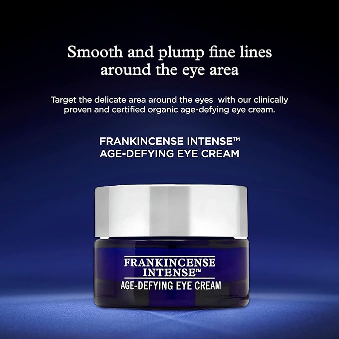 Neal's Yard Frankincense Intense Age Defying Eye Cream with Green Tea & Plant-Based Peptides, Smoothes Fine Lines & Wrinkles, Cruelty-Free,15g