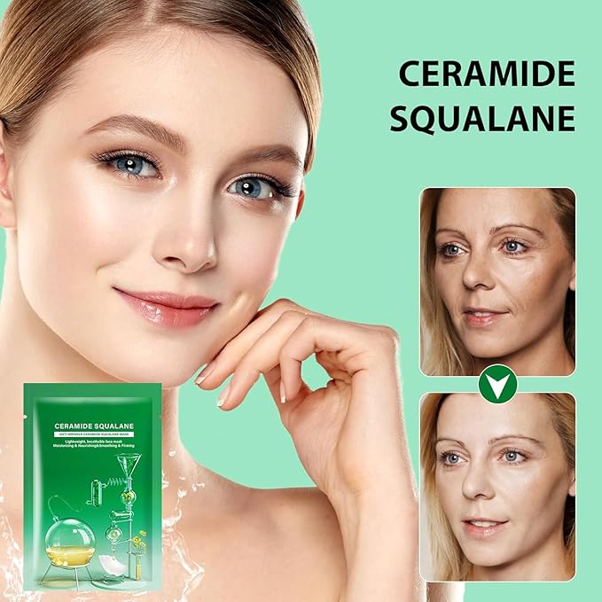 10 Sheets Face Masks Skincare for All Skin Types, Anti-Wrinkles Facial Sheet Masks for Women, Hydrating and Moisturizing Face Masks Suitable for Sensitive Skin, Bulk Facial Mask for Spa