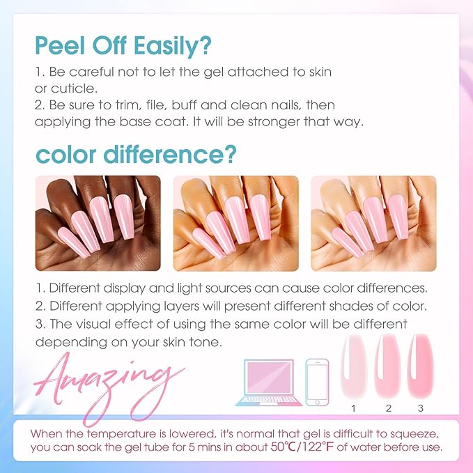 Poly Nail Gel Starter Kit -14 Colors + 75 Nail Art Accessories Kit, ROSALIND Neon Poly Extension Gel with Big UV Light 48W and Electric Nail Drill Starter Kit with Everything