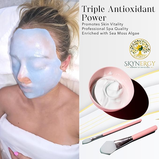 Sea Moss Algae Jelly Face Mask | HydroGlo Jelly Mask for Skin Hydration | Radiance and Reduced Pigmentation | Vajafacial Jelly Mask | 12 Applications (30 Fl Oz)