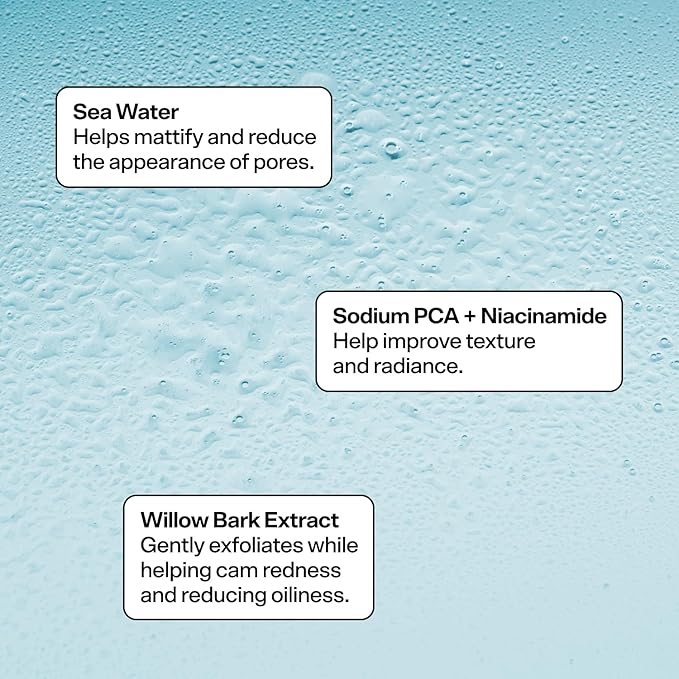 Bubble Skincare Bounce Back Hydrating Toner Spray - Balancing + Pore Minimizing Toner for Face - Made With Niacinamide + Willow Bark to Help Even and Mattify Oily Skin - On-The-Go Skin Care (55ml)