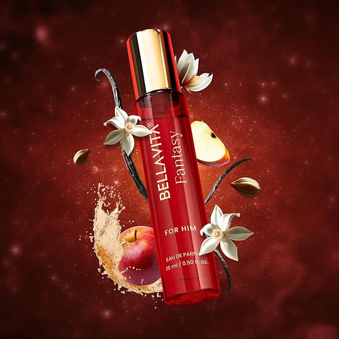 BellaVita Luxury Mood Collection Gift Set (3x15ml) for Men | Pheromone Inspired Technology Long Lasting Fragrance | Includes Alpha, Fantasy & Magnetic Perfumes | Woody, Vanilla, Benzoin and Cedarwood