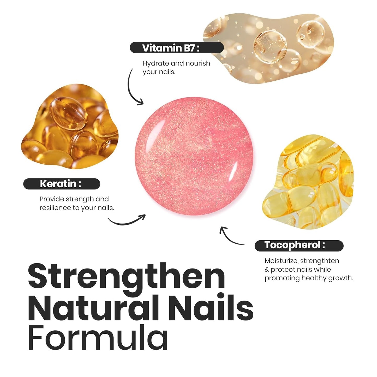 Beetles Pearl Nail Polish Set Mermaid Glow, 6 Colors Shimmer Pearl Pink Purple Quick Dry Nail Polish Long Lasting DIY Manicure Gift for Girls Women Nail Strengthener Polish