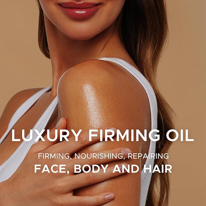 Body Firming Oil: Fast Absorbing Firming & Hydrating Skin Care with Jojoba, Grapeseed & Geranium Oils, Vitamin E | 3.4 Fl Oz Moisturizing Treatment Oil for Tightening After Shower