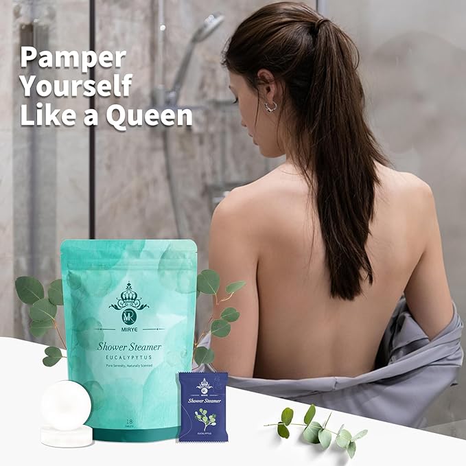 Eucalyptus Shower Steamers 18 Pack XL, Shower Steamer Aromatherapy, Shower Bombs with Essential Oils-Self Care & Birthday Gifts for Women and Men, Unique Gifts for Dad, Mother and Wife