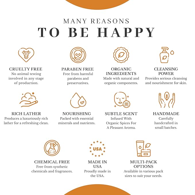 VanMan Tallow & Pumpkin Spice Soap Bar – Grass-Fed Beef Tallow with Organic Pumpkin Puree & Spice Blend – Nourishing Face & Body Soap, 3.8oz - 2 Pack