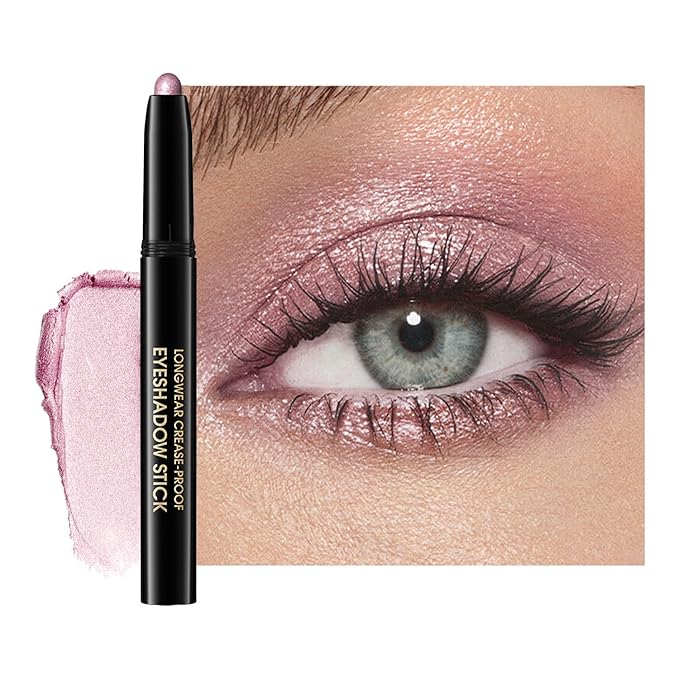 Eyeshadow Stick, Shimmer and Matte Cream Eye Shadow Brightener Sticks Eyeliner Pencil Crayon, Waterproof Long Lasting Eye Highlighter Stick Makeup,0.056 Oz(#8-Fancy)