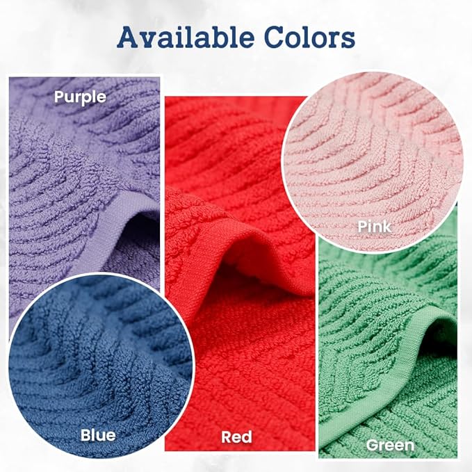 Casa Lino 100% Cotton Bath Mat Set of 2 (NOT A Rug) - 34" x 22" Bathroom Floor Towels - Machine Washable, Soft, Highly Absorbent & Quick Dry Bath Floor Towel (Navy)