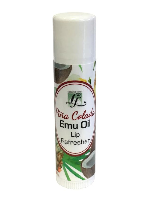 Longview Farms® Emu Oil Lip Refresher – Natural oil Lip Balm, Hydrating Lip Repair & Healing Balm for Very Dry Lips, Chapstick - Pina Colada (1 Pack)