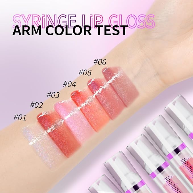 Lip Plumper Booster,Plumping Lip Gloss Spicy Lifter Shimmer Oil Hydrating High-Shine Volumizes Fuller Lip Glass Mirror Glaze Plump and Pout Lip Plumper Nourishing for Women Girls Makeup#3