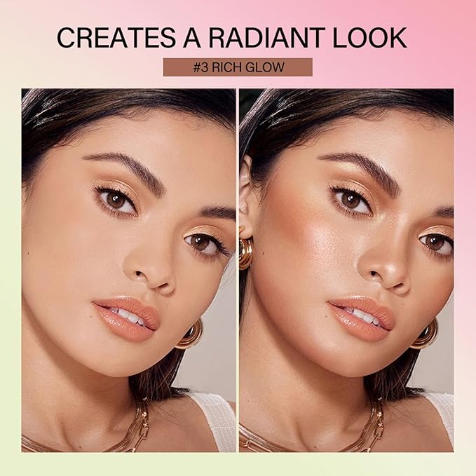 Cream Contour Stick, Face Cream Bronzer Makeup Stick Shimmer Highlighters Body Stick Blendable Long Lasting Highlighter Stick Silky Smooth Formula (1#, Warm Glow)