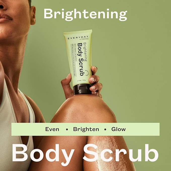 Frank Body Brightening Body Scrub | With Vitamin C and Mandelic Acid to Scrub Away Dead and Dry Skin, Leaving Smooth, Glowing Skin | Vegan & Cruelty Free| Bamboo & Camellia Scent | 200g