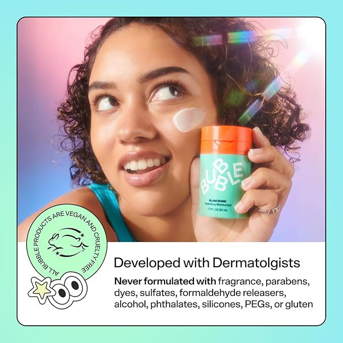 Bubble Skincare The Wish List Mini Skincare Essentials Gift Set - Includes Gel Cleanser, Vitamin C & Hyaluronic Serum, Eye Cream, Water Cream & Face Moisturizer - Travel Size Skin Care (6 Count)