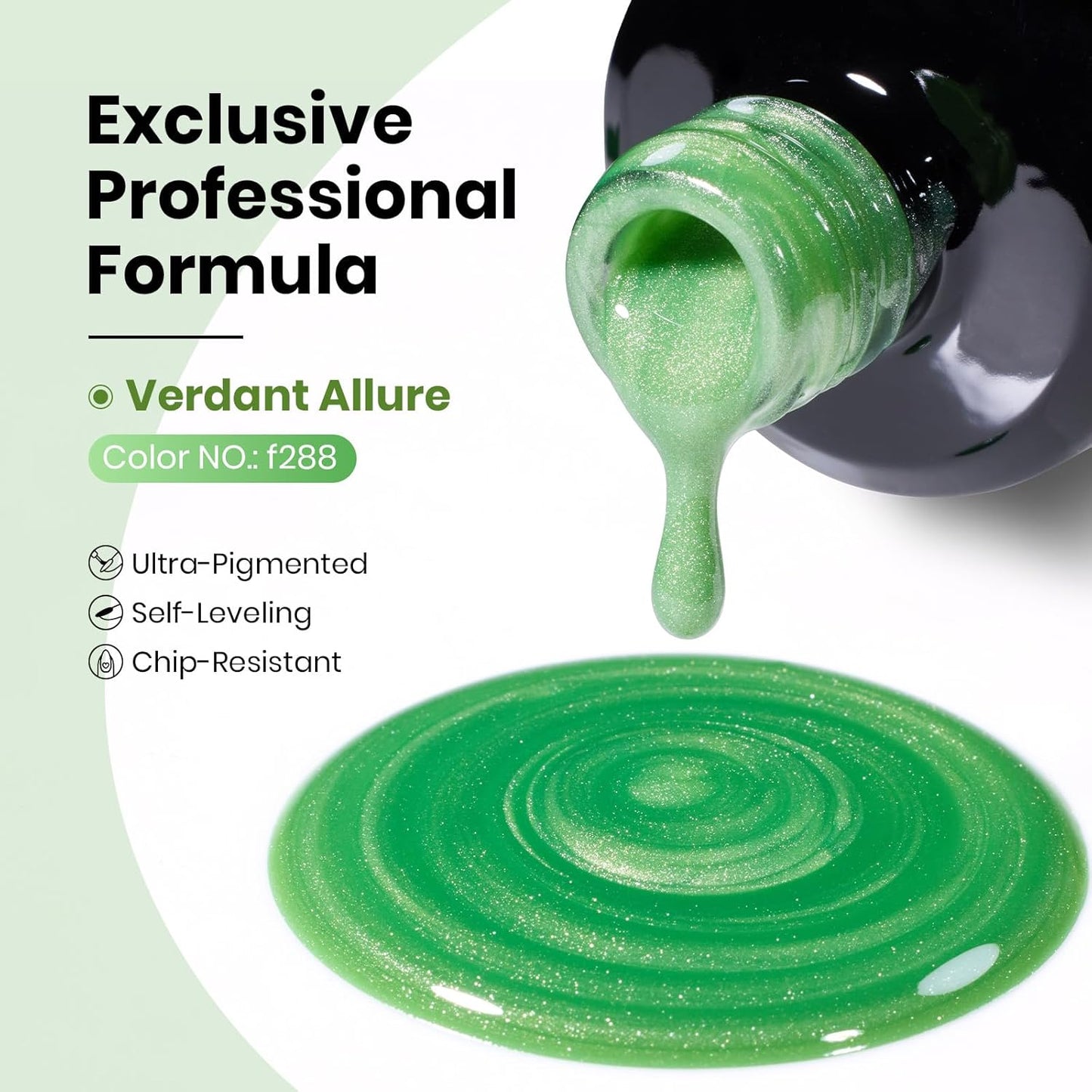 Beetles Green Cat Eye Gel Polish, 15ML Light Green Glass Cat Eye Glitter Gel Polish with Magnet Shimmer Translucent Sheer Color Soak Off UV Lunar Gleam Series French Nail Art Gift for Women