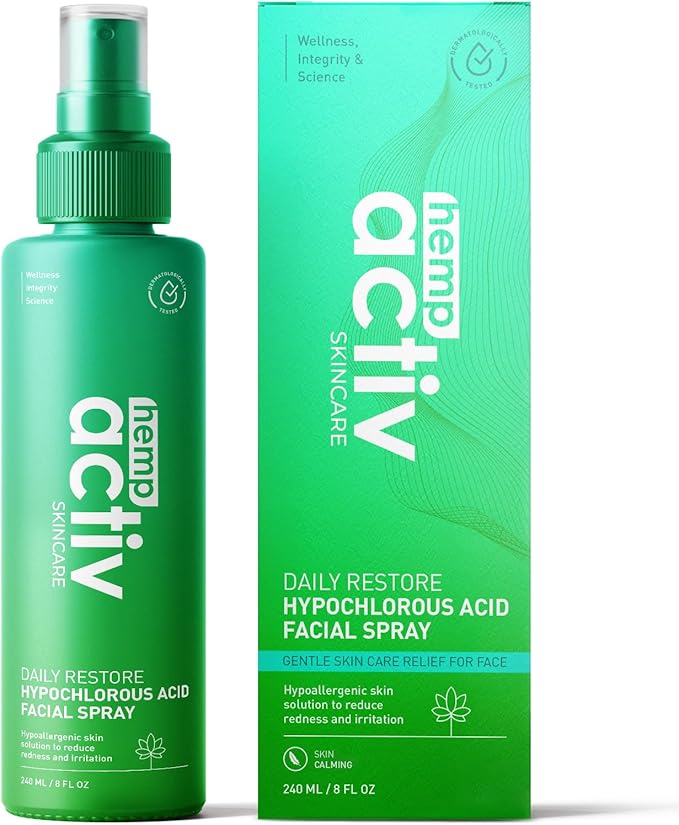 Hypochlorous Acid Spray for All Skin Types – Calm, Hydrate + Soothe – Daily Toner – Pure Unscented, 8 Fl Oz