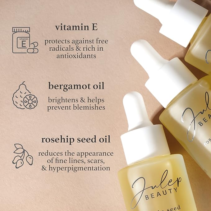 Julep Boost Your Radiance Hydrating, Moisturizing, Reparative, Antioxidant Facial Oil with Rosehip Seed Oil, 1.06 Fl. Oz