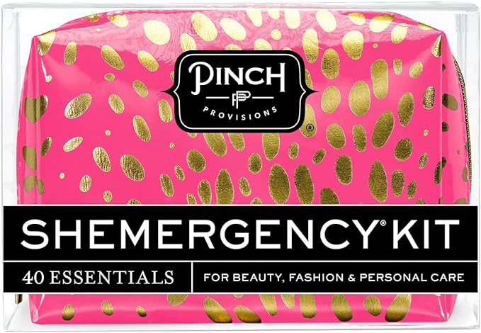 Pinch Provisions Shemergency Kit for Her, 40 Emergency Essential Items, Compact, Multi-Functional Pouch, Gift for Women, Birthday, Bachelorette Parties, and More!