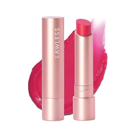 LAWLESS Forget the Filler Lip Plumping Line Smoothing Tinted Balm - Juicy Watermelon - Premium Tinted Lip Balm with Natural Ingredients to Plump and Smooth Lips for a Firmer, Fuller Look - 0.09 oz