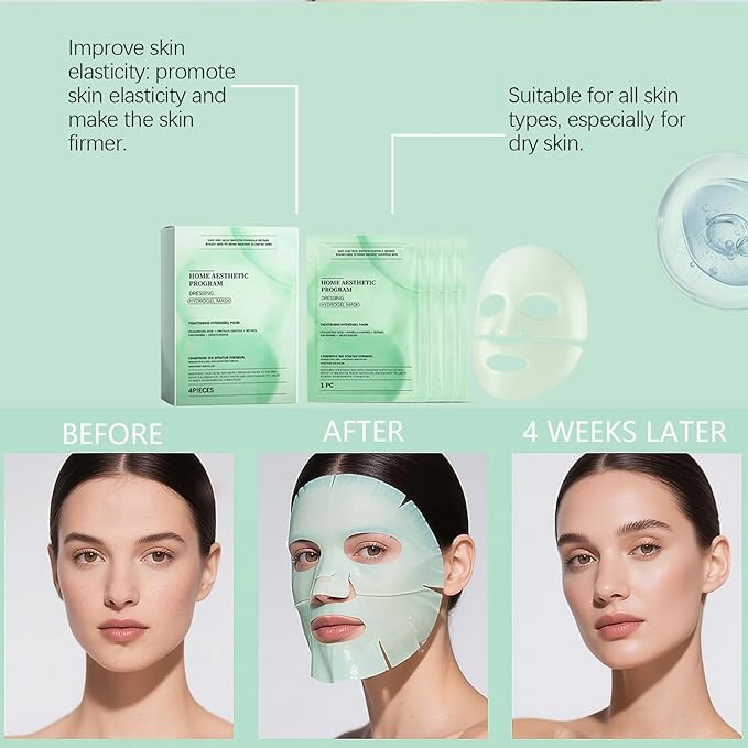 YIKESHU Retinol Collagen Face Mask – Korean Tightening Hydrogel Overnight Mask, Deep Moisturizing & Elasticity Boost, Long-Lasting Hydration & Brightening Skin (Retinol Collagen Face Mask)