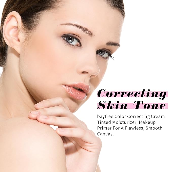 Color Correcting Cream Tinted Moisturizer, Makeup Primer for A Flawless, Smooth Canvas, Formulated with Centella Asiatica and Vitamin E