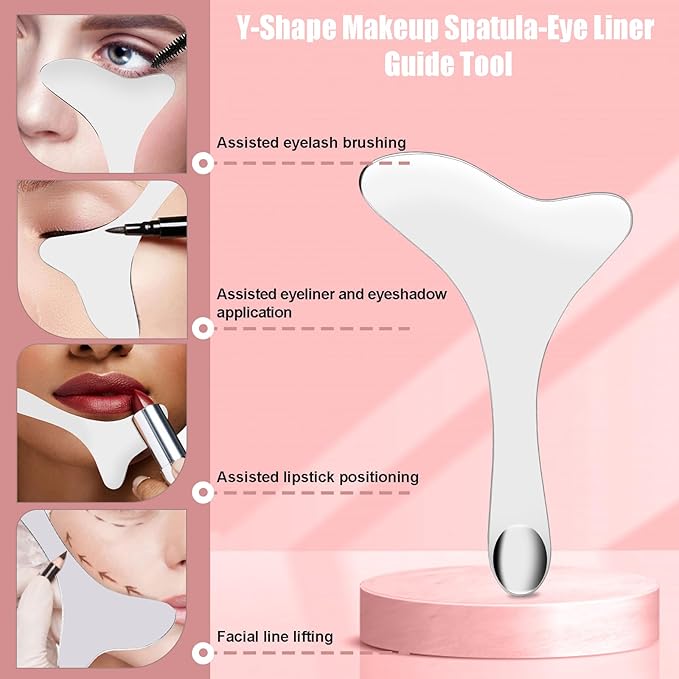 4 Pcs Makeup Spatula Korean Set, Spatula Makeup Korean Foundation Spatula, Stainless Steel Cosmetic Makeup Palette, Korean Makeup Spatula, Makeup Mixing Palette Cosmetic Spatula Skin Care Spatula Tool