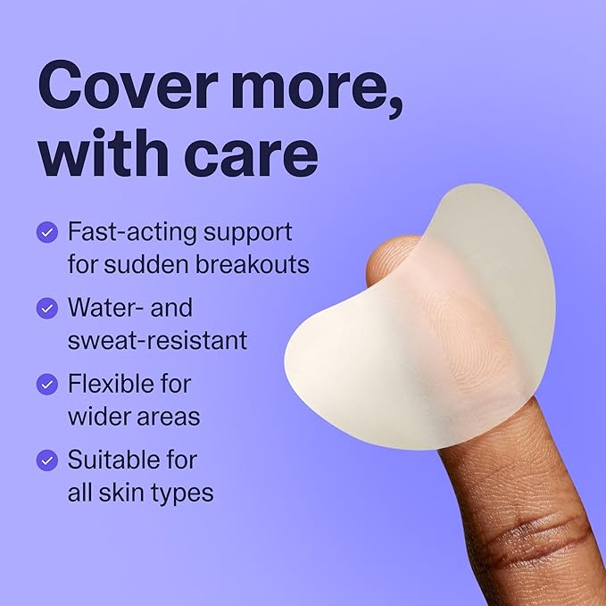 Curology Emergency Spot Patch Clusters for Breakouts, Fast Acting Large Hydrocolloid Pimple Patches for Face, Oil Absorbing, 14 Count