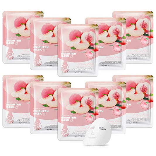 10 Pack Variety Facial Sheet Masks Skin Care Set, Hydrating Bulk Sheet Face Masks Skincare Gifts Set for Women Men, Long Lasting Moisturizing Face Mask Skincare for All Skin Type（C9)