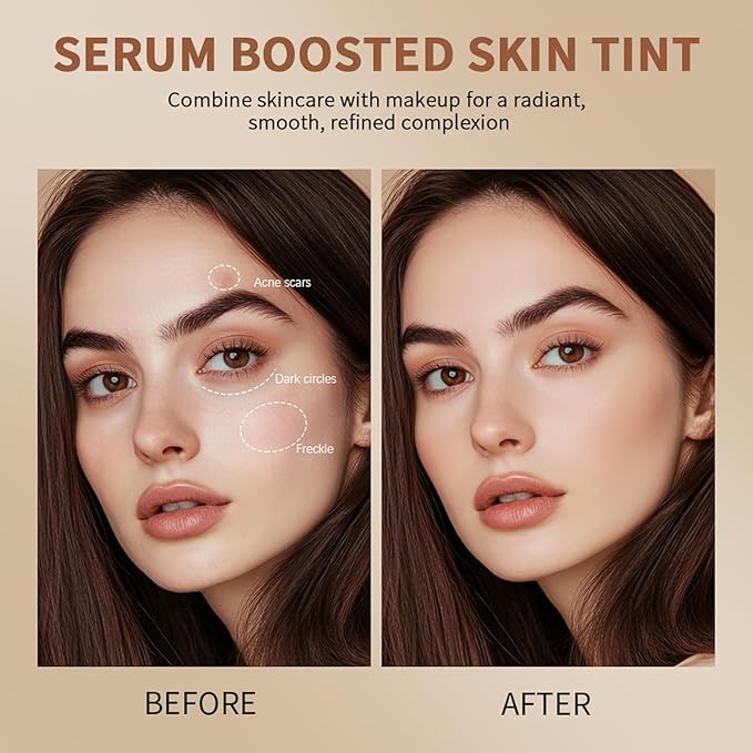 Beauty Balm Serum Boosted Skin Tint – Hydrating Tinted Moisturizer, Lightweight Solid Tinted Foundation Stick for Flawless, Sheer to Medium Coverage, Radiant & Dewy Finish, All-Day Wear (3#, 1)