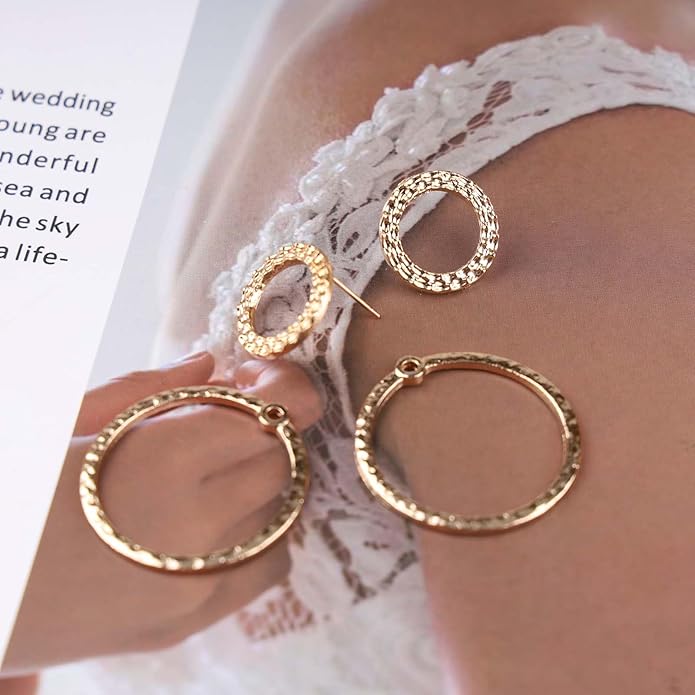 Vintage Crystal Circle Ear Jacket Earrings CZ Hollow Circle Hoop Earrings Gold Circle Earrings Minimalist Geometric Circle Stud Earrings Jewelry for Women