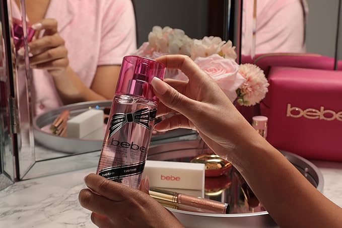 Bebe Silver Body Mist - Body Spray for Women with Mango, Tuberose, Peony, Jasmine, Rose, Cedarwood, Musk, and Sandalwood Long-Lasting Fragrance Mist - 8.4 Fl Oz Pack Of 2