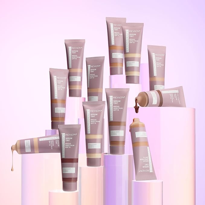 Revlon Illuminance Tinted Serum, Triple Hyaluronic Acid, Evens Out Skin Tone Over Time and Hydrates All Day, SPF 15, 601 Soft Nutmeg, 0.94 fl oz.