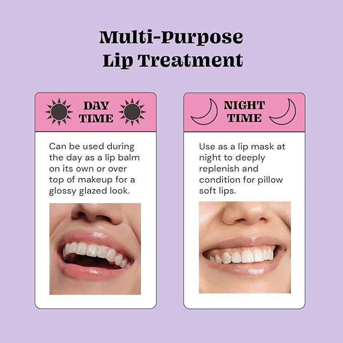 Glossmetics Lychee-Berry Overnight Lip Mask - Hydrating, Moisturizing Lip Balm for Soft, Smooth Lips (Pack of 2)