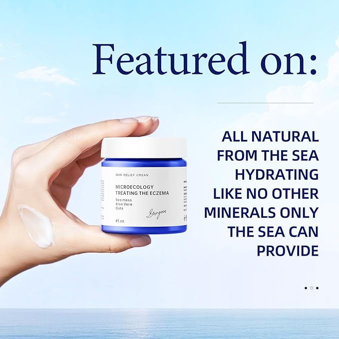 Eczema Relief Cream，Moisturizing Eczema Cream，Full Body Lotion with Colloidal Oatmeal (Skin Protector)，Sea Moss and Aloe Vera 4 Oz